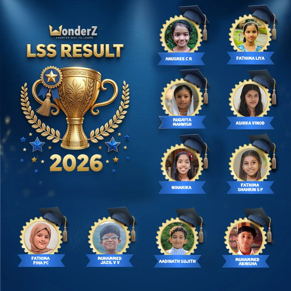 WonderZ Class 4 LSS Result 2026 - Kerala Lower Secondary Scholarship Winners