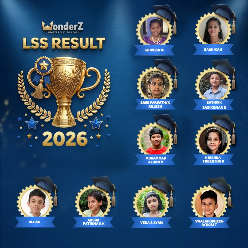 WonderZ Class 4 LSS Result 2026 - Kerala Lower Secondary Scholarship Winners