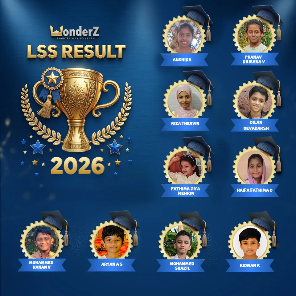 WonderZ Class 4 LSS Result 2026 - Kerala Lower Secondary Scholarship Winners