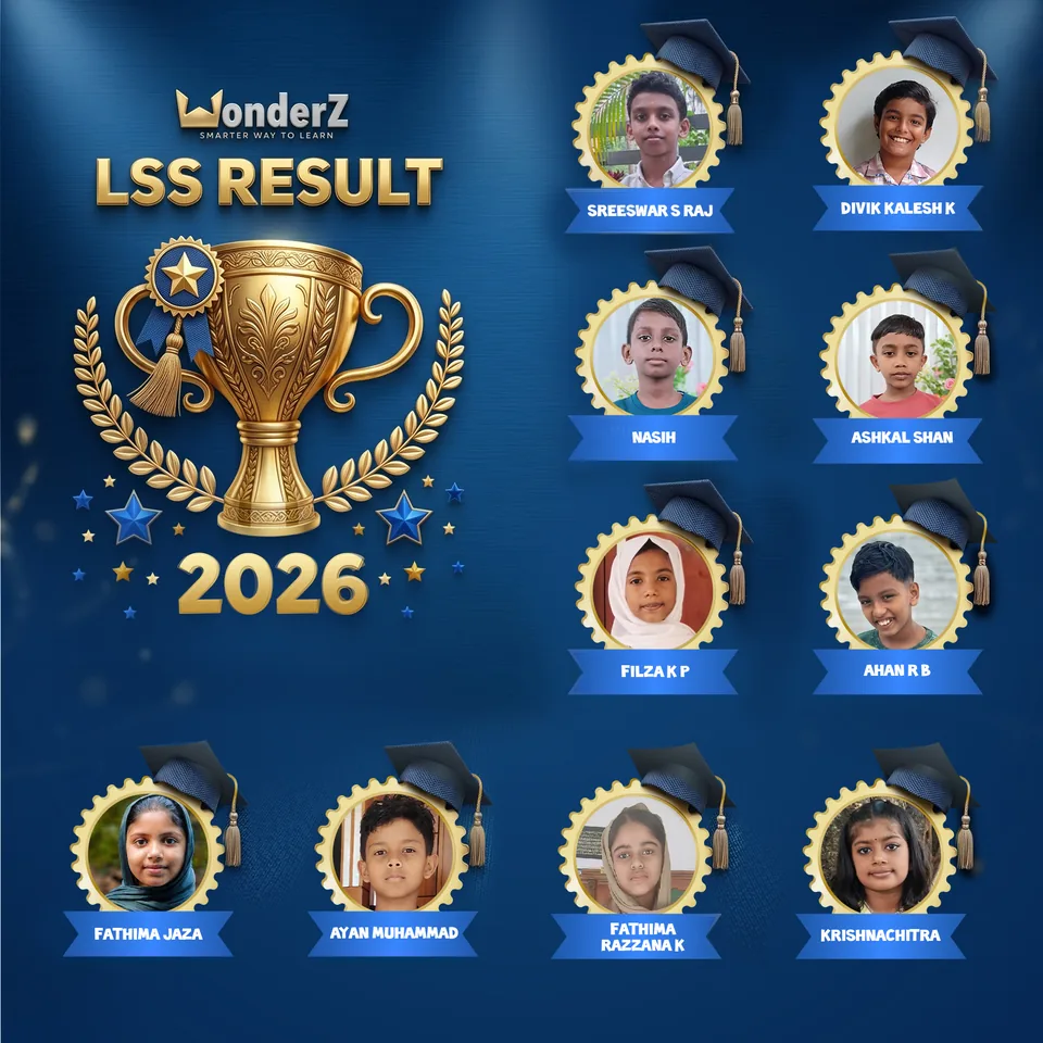 WonderZ Class 4 LSS Result 2026 - Kerala Lower Secondary Scholarship Winners