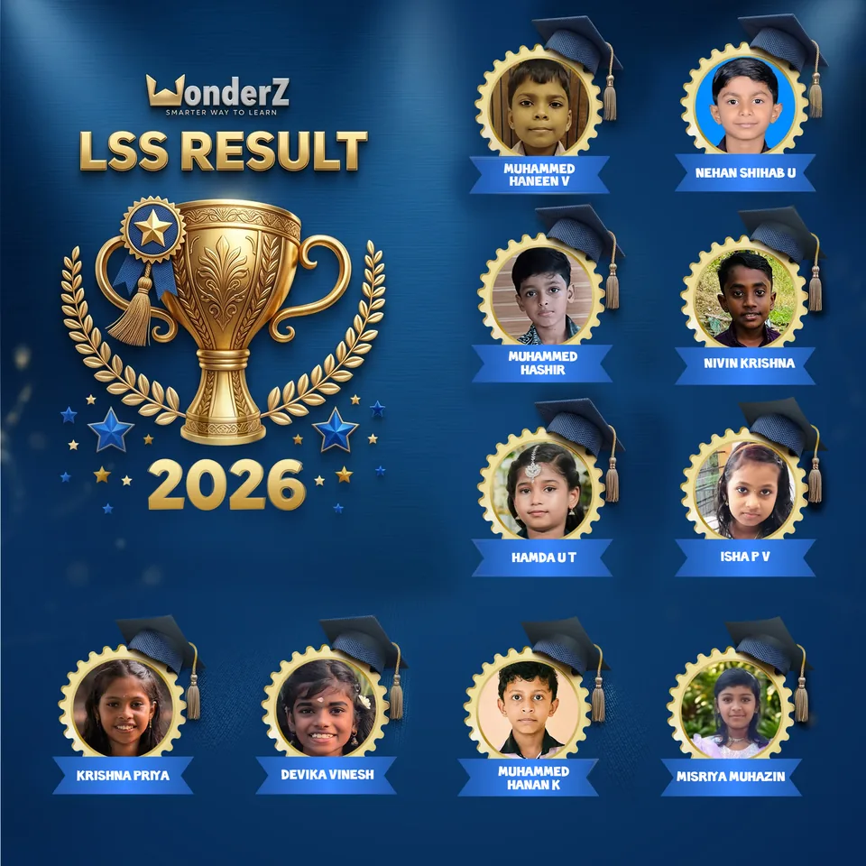 WonderZ Class 4 LSS Result 2026 - Kerala Lower Secondary Scholarship Winners