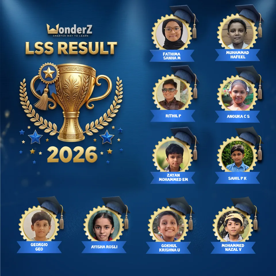 WonderZ Class 4 LSS Result 2026 - Kerala Lower Secondary Scholarship Winners