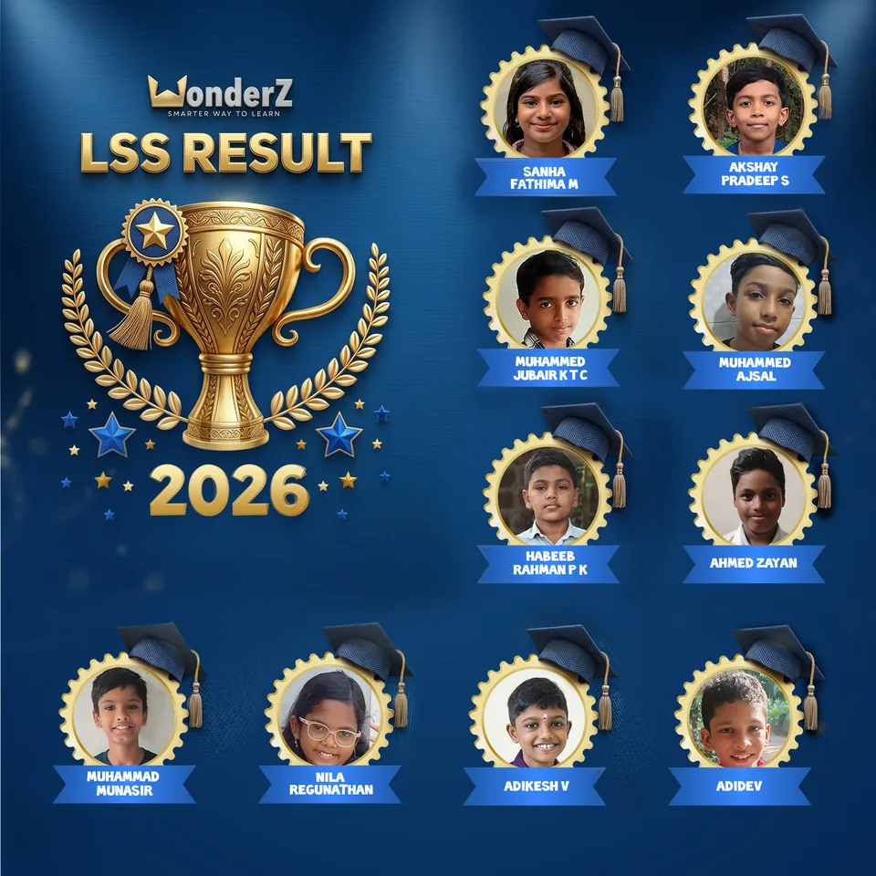 WonderZ Class 4 LSS Result 2026 - Kerala Lower Secondary Scholarship Winners