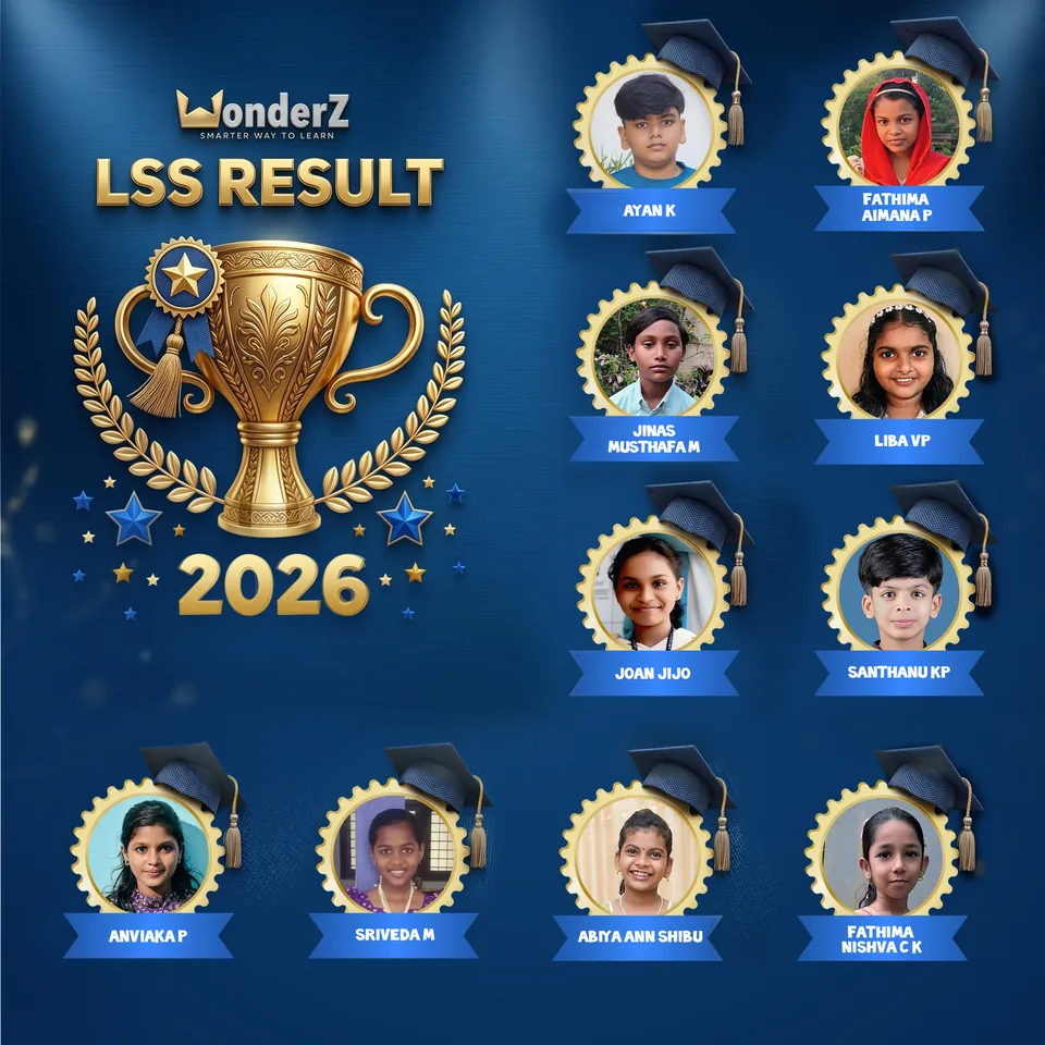 WonderZ Class 4 LSS Result 2026 - Kerala Lower Secondary Scholarship Winners