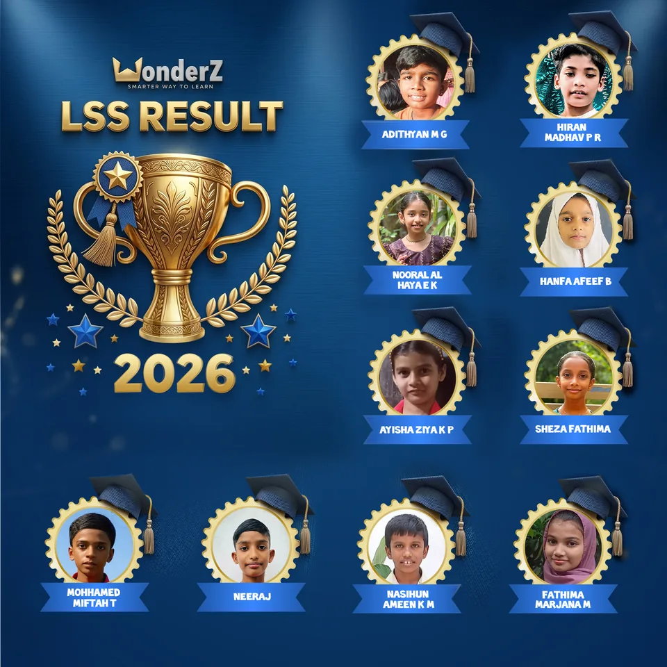 WonderZ Class 4 LSS Result 2026 - Kerala Lower Secondary Scholarship Winners