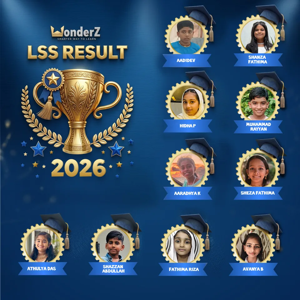WonderZ Class 4 LSS Result 2026 - Kerala Lower Secondary Scholarship Winners
